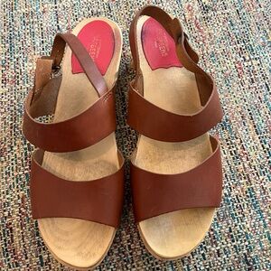 Swedish Habeens leather heel